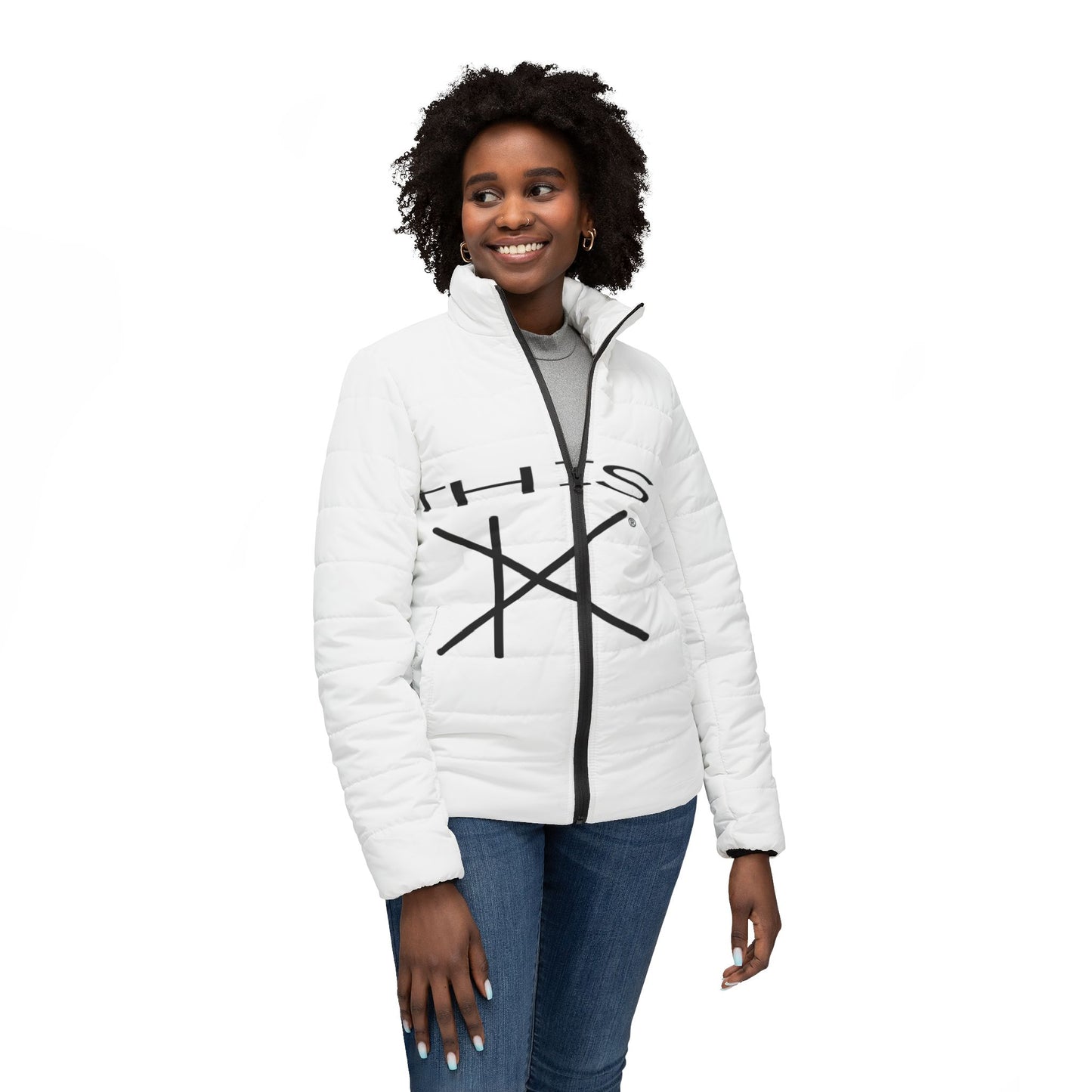 Stylish Women’s Puffer Jacket with Bold Design