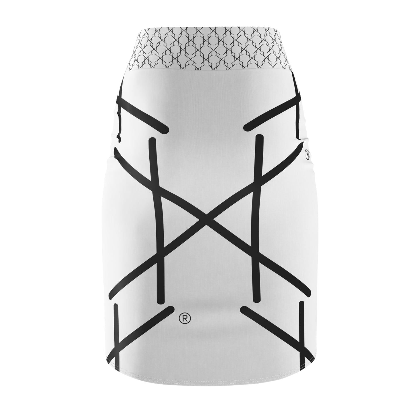 Chic Geometric Women's Pencil Skirt - Stylish Modern Design for Everyday Wear