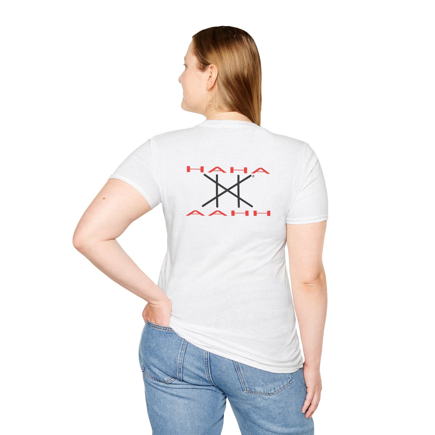 Unisex Softstyle T-Shirt (HAHA/AAHH (Haha...I get it, joke's on me.)