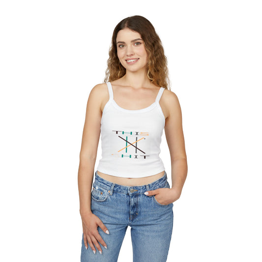 Sassy Womens Spaghetti Strap Tank Top - 'THIS *HIT' Graphic